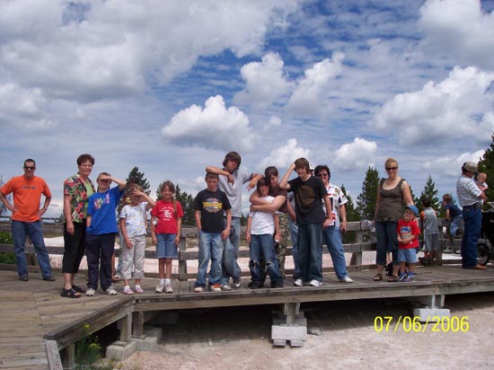 2006 family reunion in Yellowstone National Park
